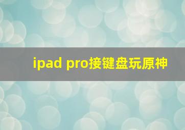 ipad pro接键盘玩原神